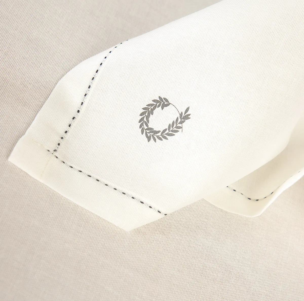 Πετσέτα Φαγητού AERO Hand Stitch Ivory με Τύπωμα 50x50εκ.