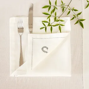 Πετσέτα Φαγητού AERO Hand Stitch Ivory με Τύπωμα 50x50εκ.
