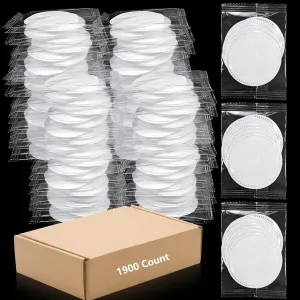 (1900 Pk) Kheoxusa Individually Wrapped Cotton,Individually Wrapped Cotton Pads,Individually Wrapped Cotton Rounds,Cotton Pad for Face Individual Wrap,Hotel Personal Care Kit Sachet Wrap-5pcs pads/set