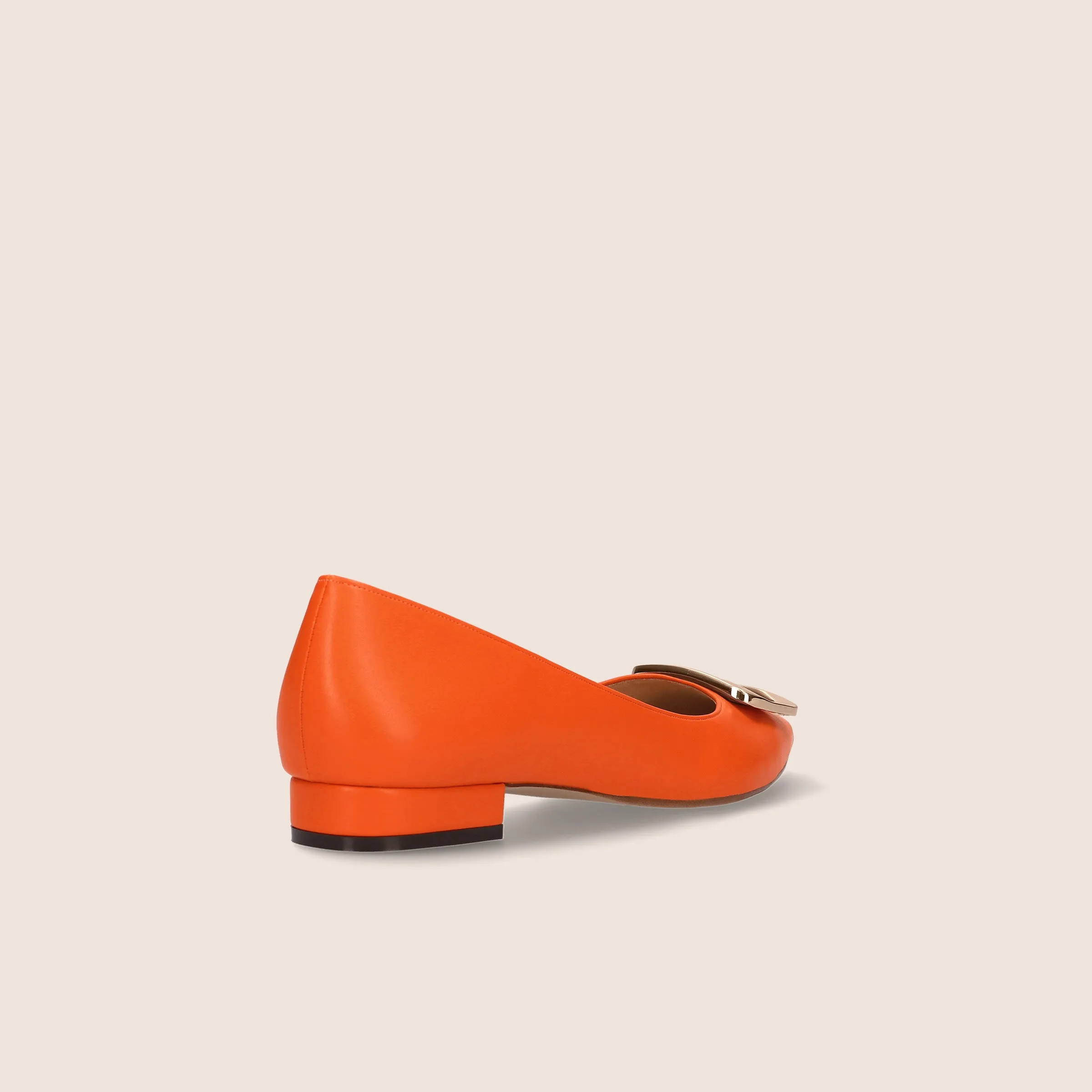 2022AW: Flat Shoes with Pointed Toe Buckle (4785) Black