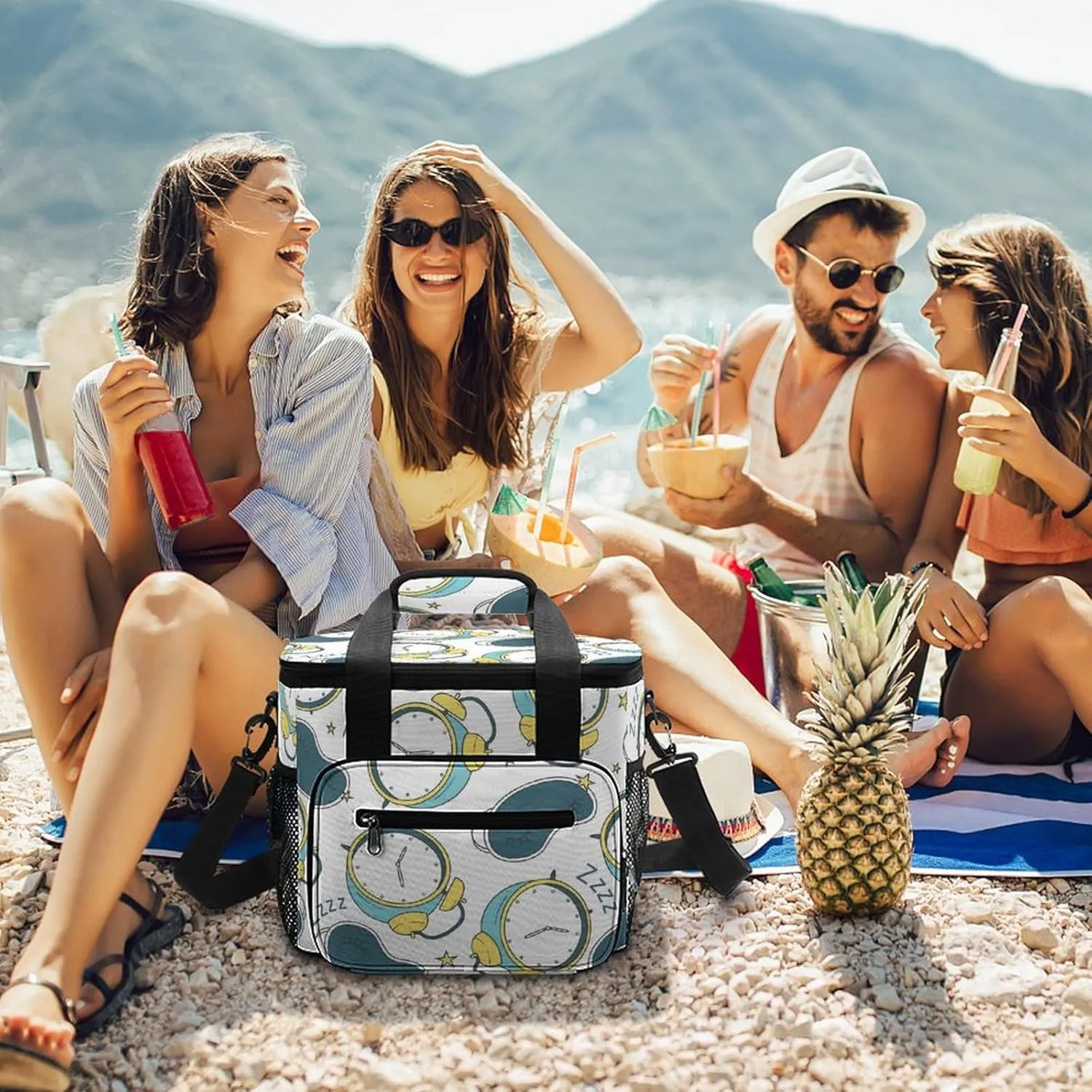 22.5L Waterproof Soft Cooler BagInsulated Lunch Box for Camping Fishing Beach Road Trips