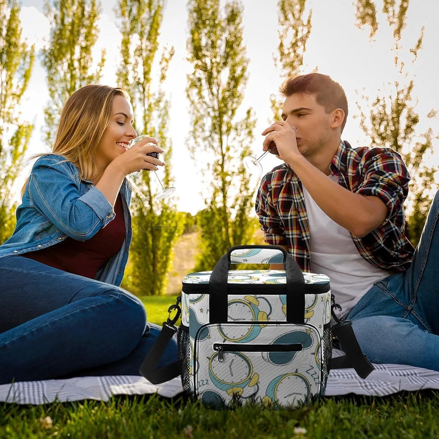 22.5L Waterproof Soft Cooler BagInsulated Lunch Box for Camping Fishing Beach Road Trips