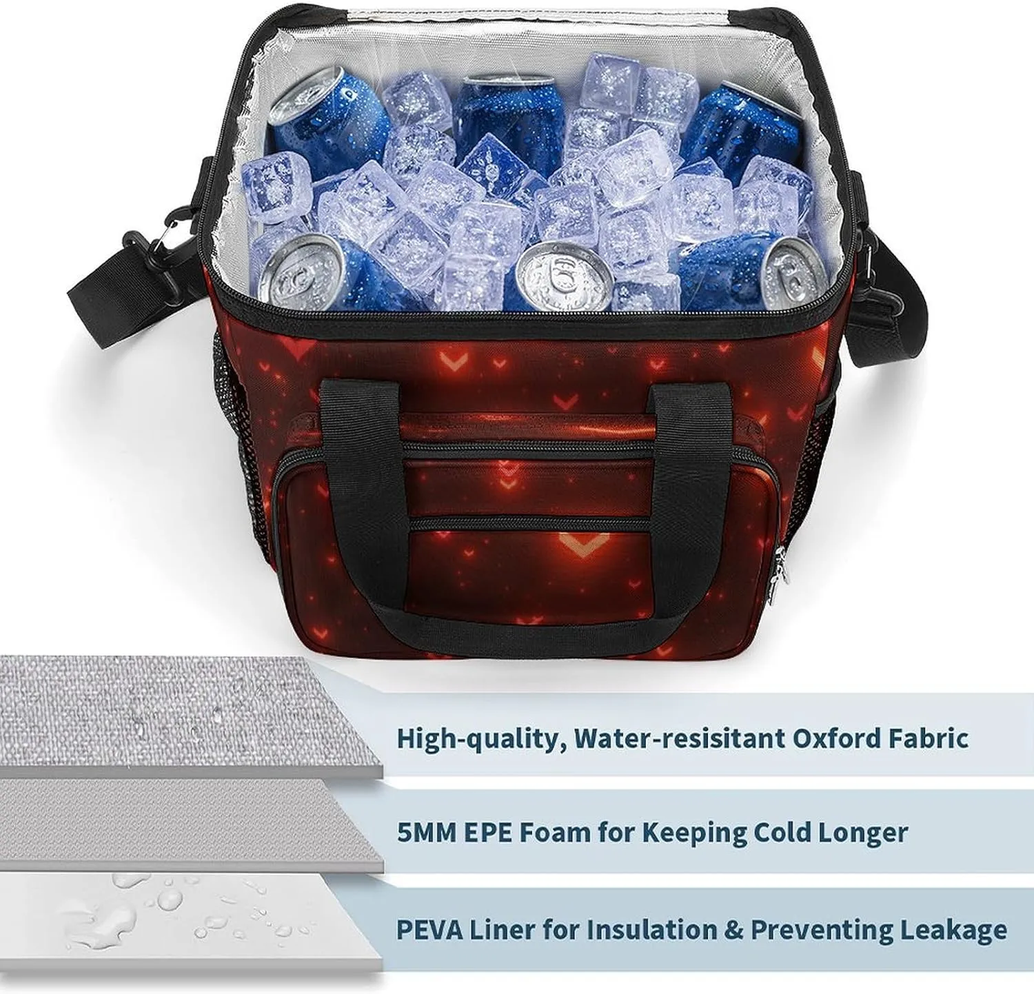 22.5L Waterproof Soft Cooler BagInsulated Lunch Box for Camping Fishing Beach Road Trips