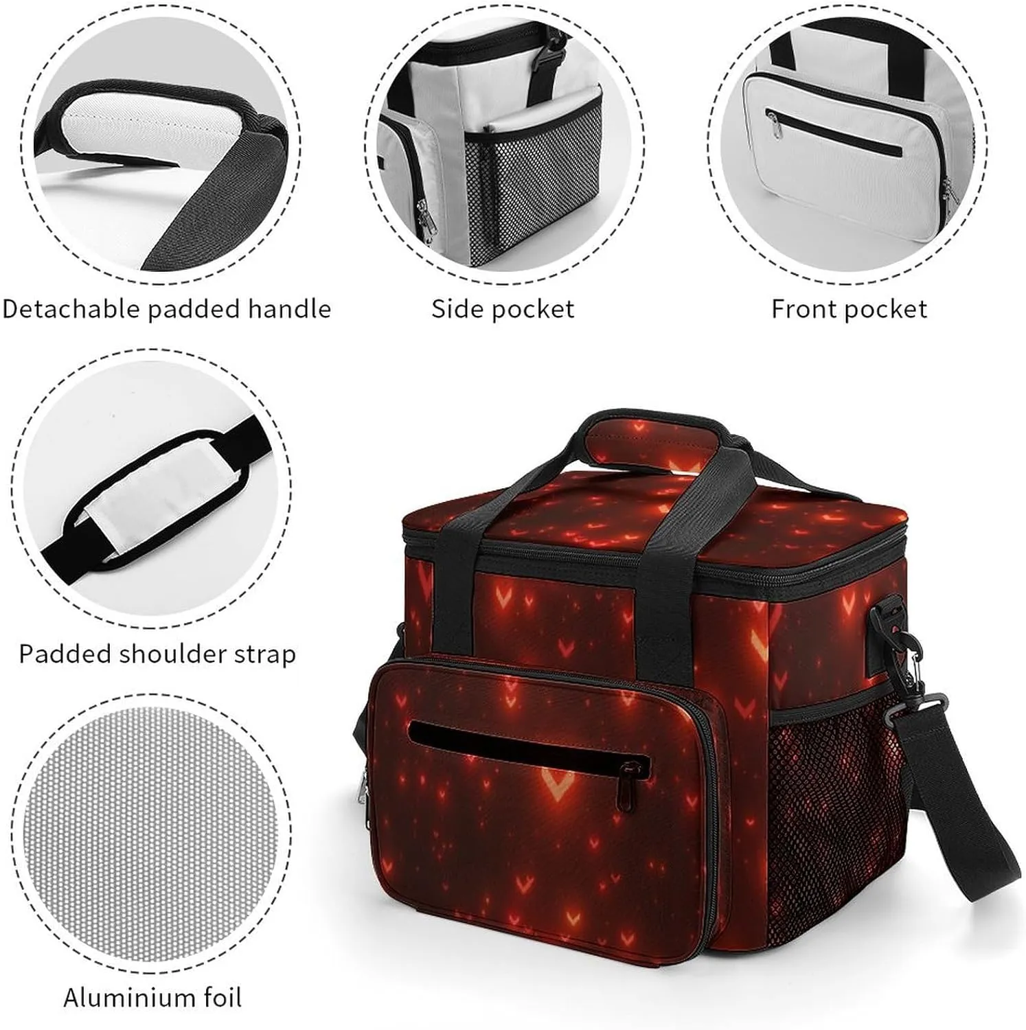 22.5L Waterproof Soft Cooler BagInsulated Lunch Box for Camping Fishing Beach Road Trips