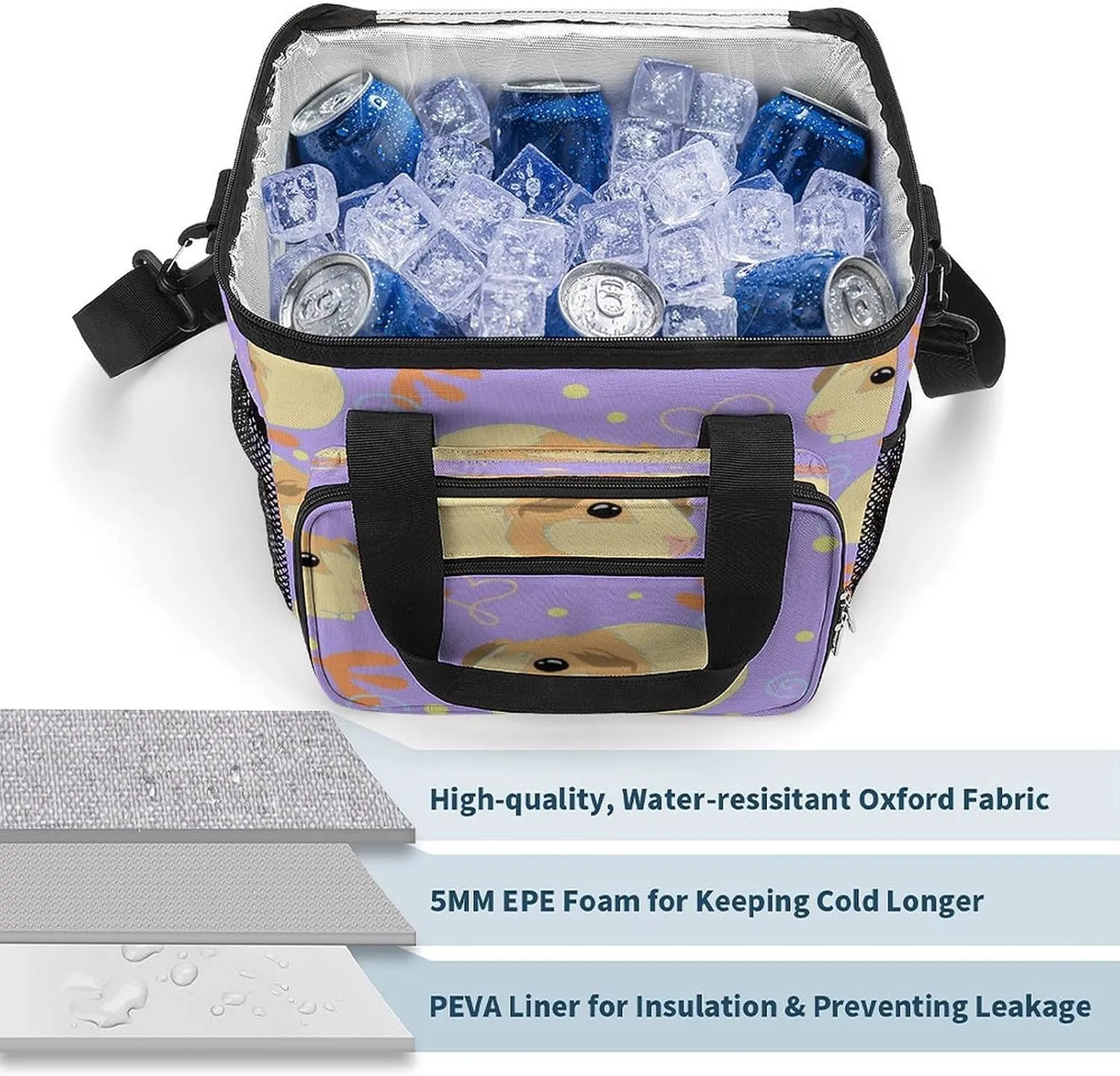 22.5L Waterproof Soft Cooler BagInsulated Lunch Box for Camping Fishing Beach Road Trips