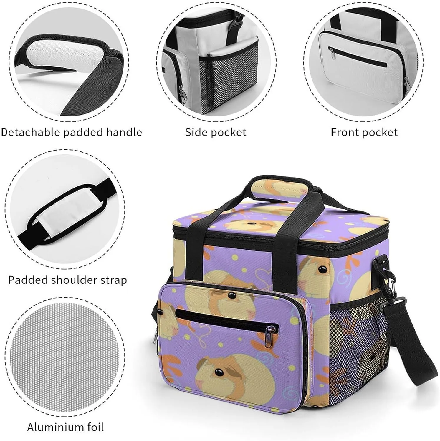 22.5L Waterproof Soft Cooler BagInsulated Lunch Box for Camping Fishing Beach Road Trips