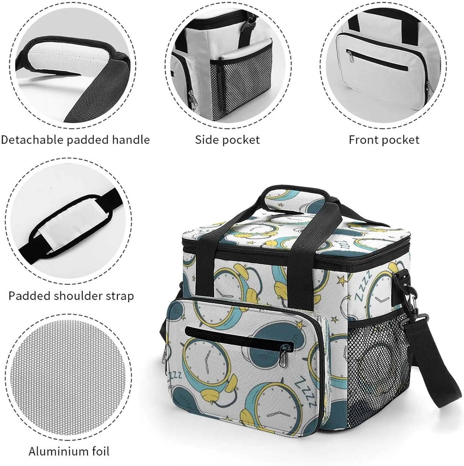 22.5L Waterproof Soft Cooler BagInsulated Lunch Box for Camping Fishing Beach Road Trips