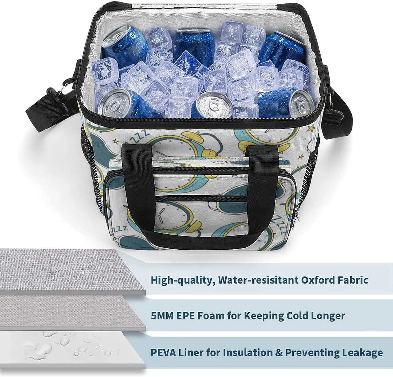 22.5L Waterproof Soft Cooler BagInsulated Lunch Box for Camping Fishing Beach Road Trips