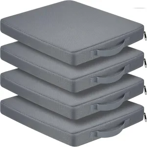 4 Packs Stadium Seat Cushion Portable Bleacher Seat with Handle Stadium Cushion Padded for Sports Events, Outdoor Concerts, Camping, Hiking, Fishing, Beaches, Chairs(Dark Gray)