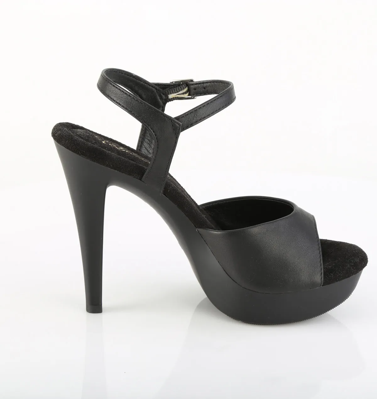 5 Inch Heel COCKTAIL-509 Black Vegan Leather