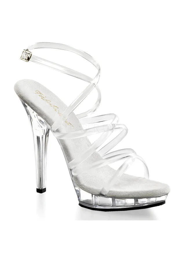 5" Heel, 3/4" PF Criss-Cross Ankle Strap Sandal