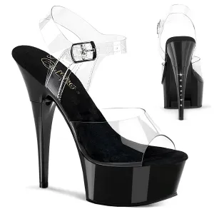 6 Inch Heel CAPTIVA-608 Clear Black