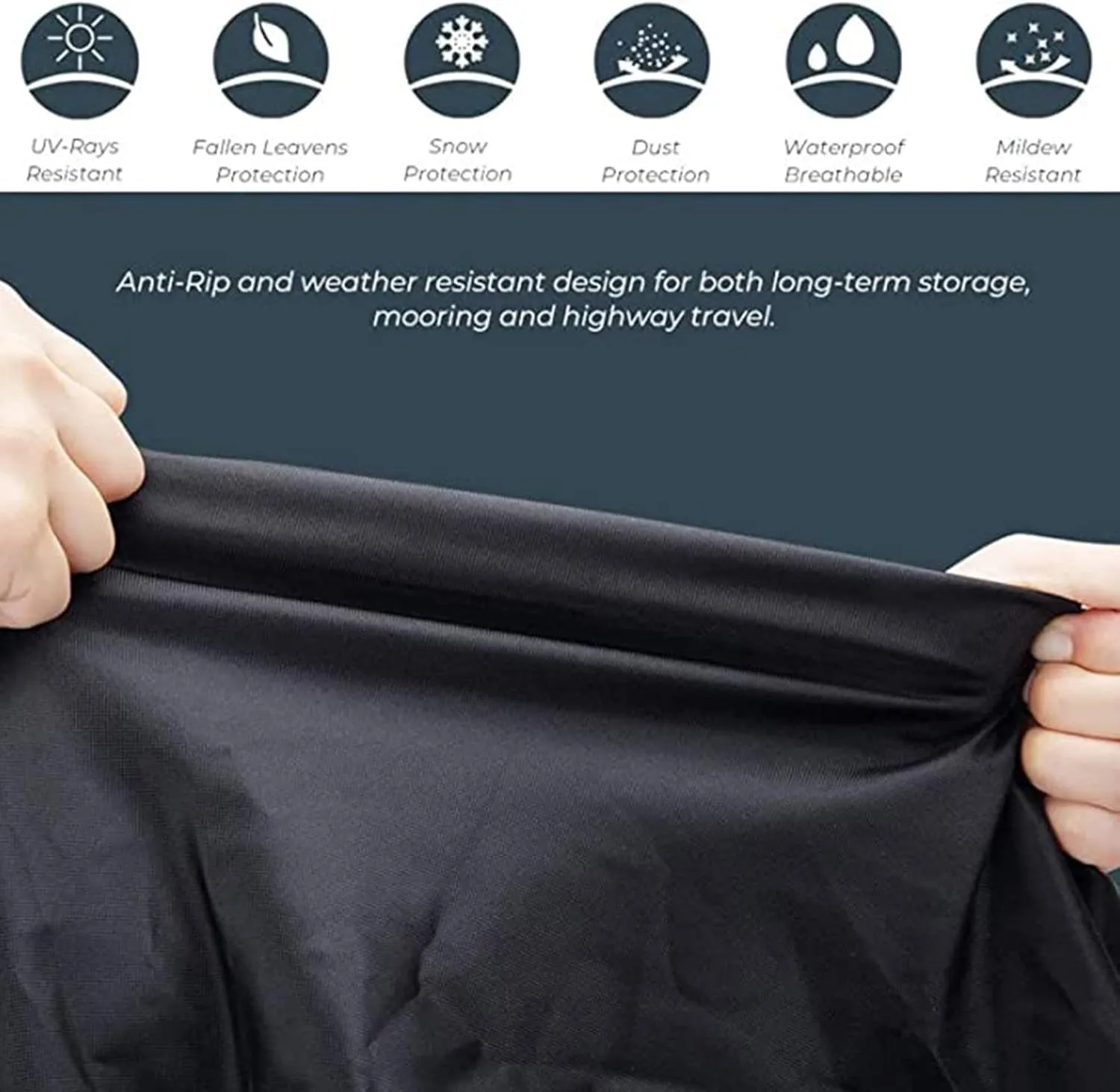 600D Heavy Duty Boat Cover All Weather Shade Marine Grade Polyester Canvas Centre Console Cover V-Hull Boat Yacht Cover(19FT)