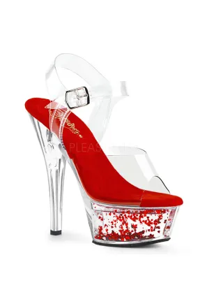 6" Heel, 1 3/4" PF Ankle Strap Sandal w/ Liquid Infused PF