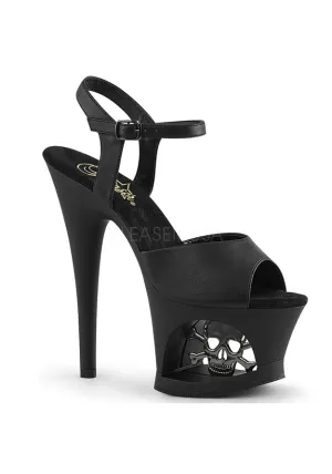7" Heel, 2 3/4" Cut-Out PF Ankle Strap Sandal