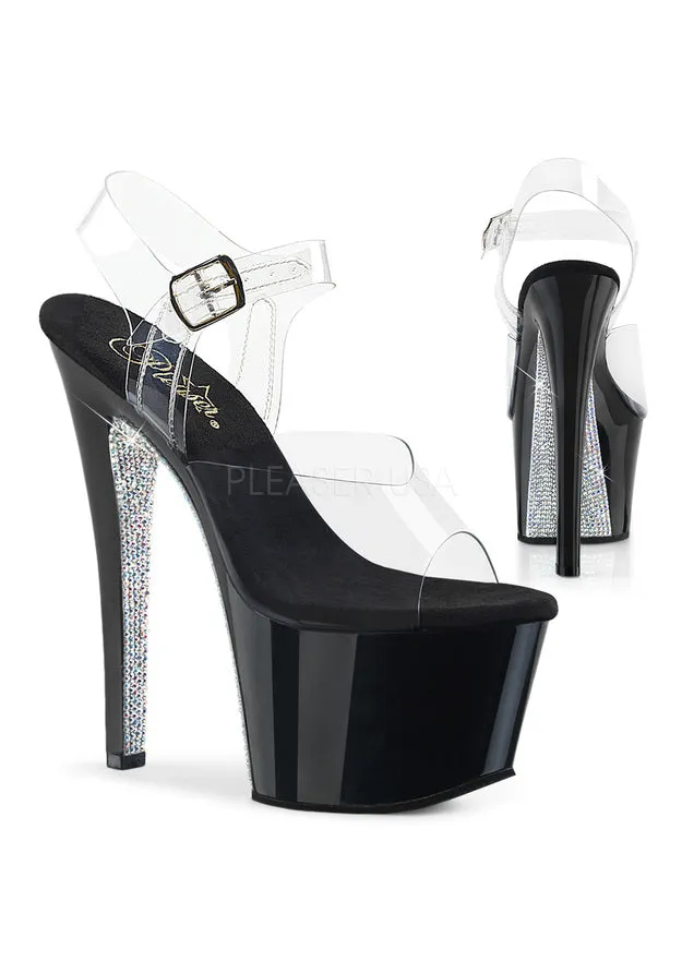 7" Heel, 2 3/4" PF Ankle Strap Sandal