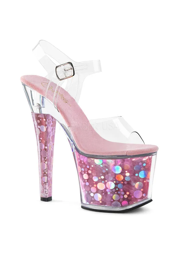 7" Heel, 3 1/4" PF Ankle Strap Sandal