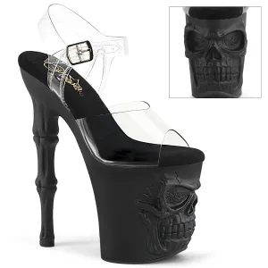 8 Inch Heel RAPTURE-808 Clear Black