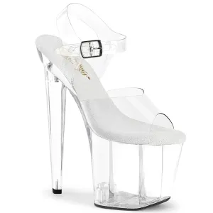 8 Inch Heel RAZZLE-808 Clear