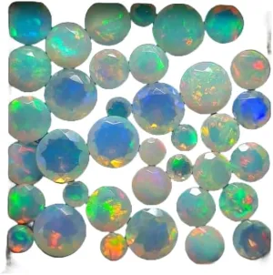 8MM OPAL Faceted AAA Quality OPAL ROUND Faceted Ethiopian Opal Faceted Natural welo opal multi fire opal loose Gemstone For Jewelry Making