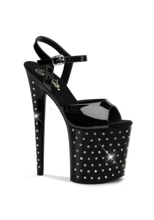 8" Rhinestone Studded Ankle Strap P/F Sandal