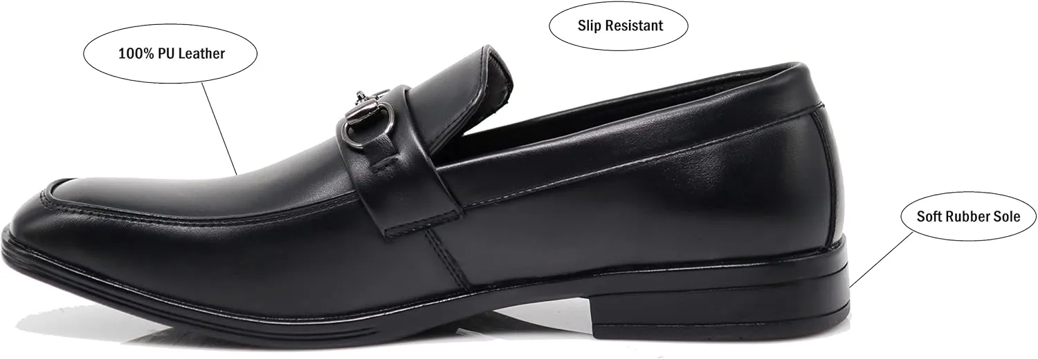ADM Men's Oxfords Loafer Dress Shoes Soft Rubber Sole Formal Business Slip On Lace Up Shoes