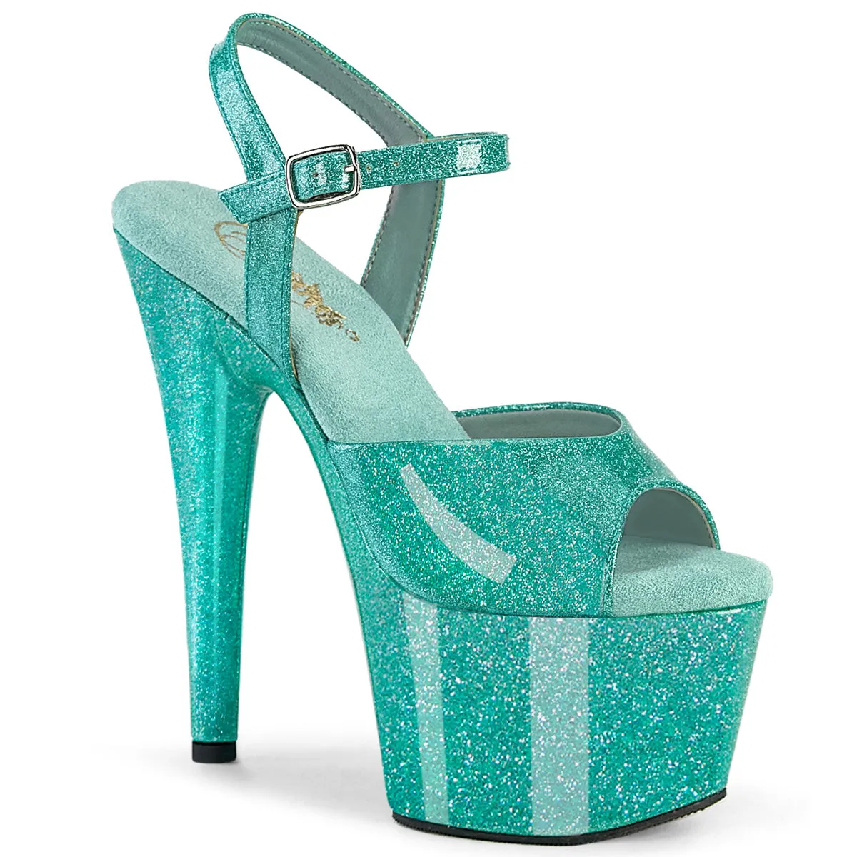 ADORE-709GP - Aqua Glitter Patent Heels