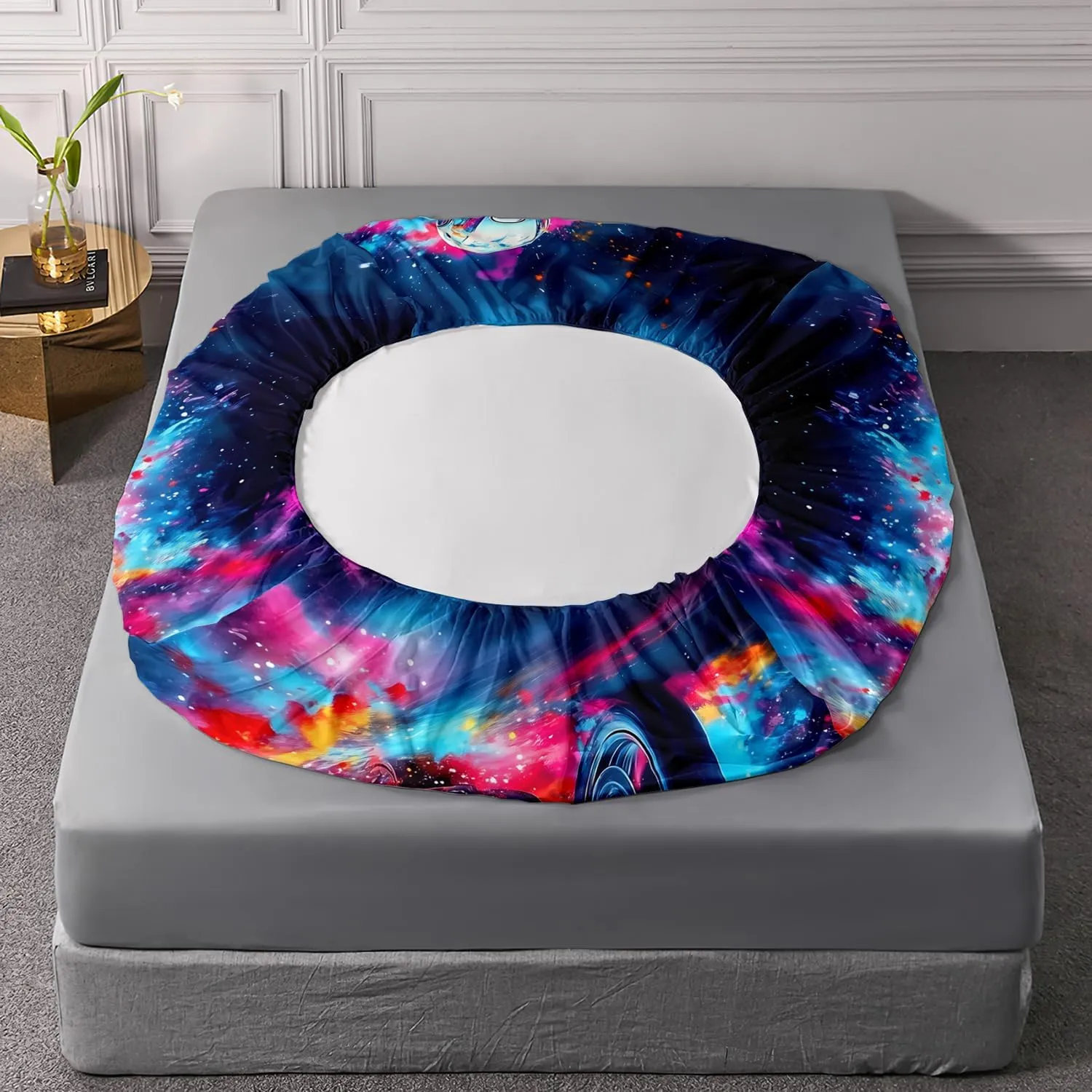 AILONEN Dirt Bike Bedding Set Twin XL Size,Blue Red Black Motocross Rider Bed Sheet Set for Kids Boys Teens,Extreme Sports Fitted Sheet with 2 Pillowcases,3 Piece