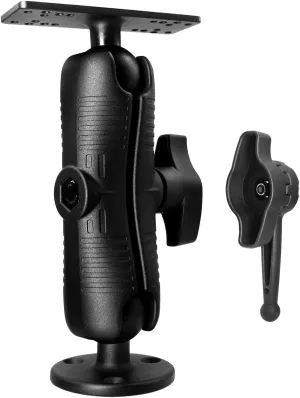 All Aluminum D Size/2.25" Ball Fish Finder Mount with Wrench for 7" to 16" Large Fishfinder, Compatible with Garmin, Lowrance, Humminbird and More Marine Electronic Depth Finder