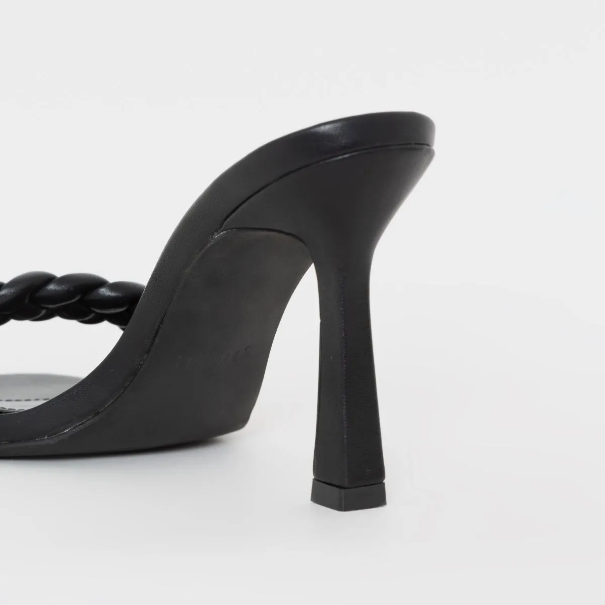 Amary Black Knot Strap Mules