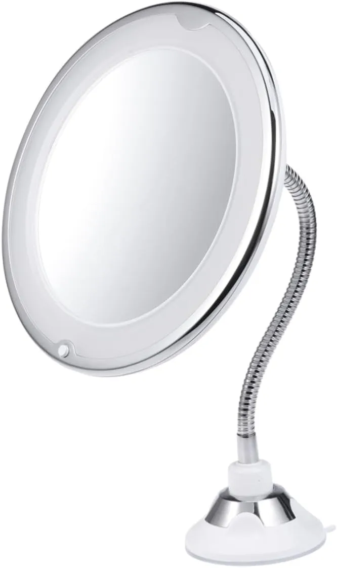 Angoily 1pc Mirrors Led Makeup Mirror Round Mirror Led Cosmetic Mirror Vanity Mirror Hose to Rotate Portable