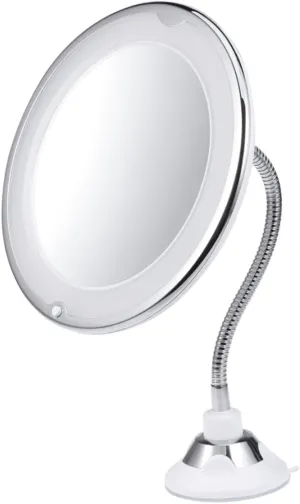 Angoily 1pc Mirrors Led Makeup Mirror Round Mirror Led Cosmetic Mirror Vanity Mirror Hose to Rotate Portable