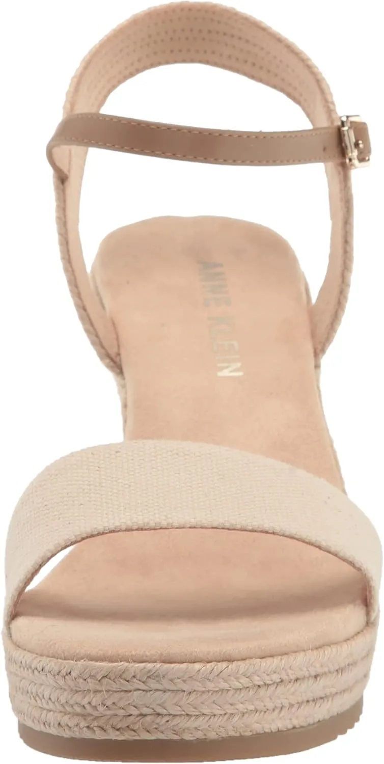 Anne Klein Womens Wella Rhinestone Ankle Strap Platform Sandals