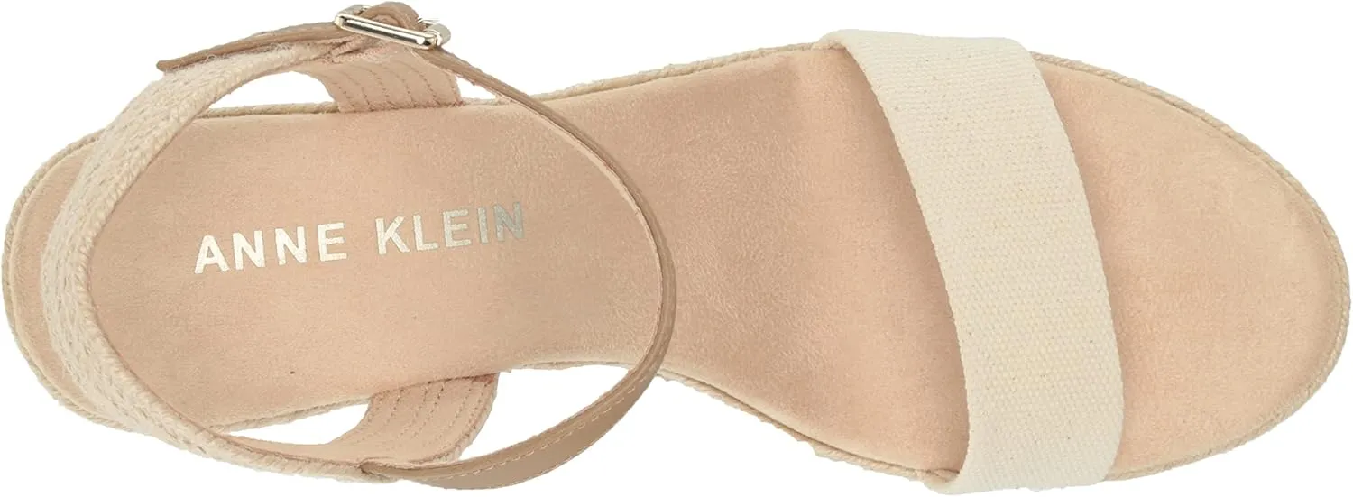 Anne Klein Womens Wella Rhinestone Ankle Strap Platform Sandals