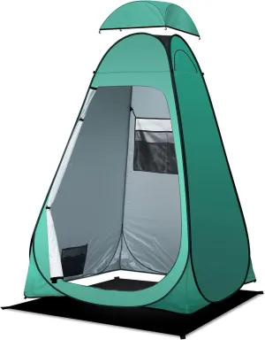 anngrowy Shower Tent Pop-Up Privacy Tent Camping Portable Toilet Tent Outdoor Camp Bathroom Changing Dressing Room Instant Privacy Shelters for Hiking Beach Picnic Fishing Potty, Extra-Tall, UPF 50 