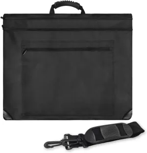 Aphse 19 * 23 Art Portfolio Bag, Arts Portfolio Case with Nylon Shoulder, Light Weight Waterproof Poster Board Storage Bag, Art Tote Bags for Artwork(Black)