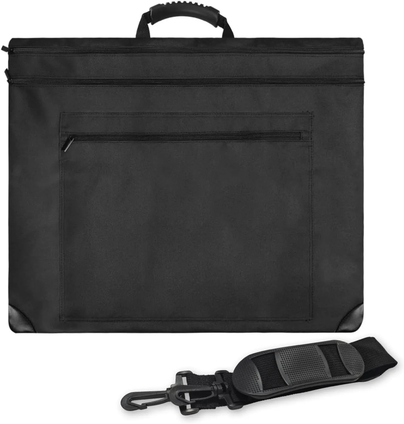 Aphse 19 * 23 Art Portfolio Bag, Arts Portfolio Case with Nylon Shoulder, Light Weight Waterproof Poster Board Storage Bag, Art Tote Bags for Artwork(Black)