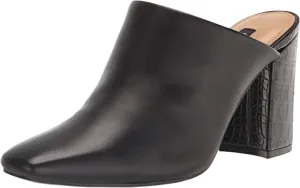 Ariane Fashion On Squared Specialized range Slip Black Leather Nine Heel Block Pumps Toe Exclusive sale West