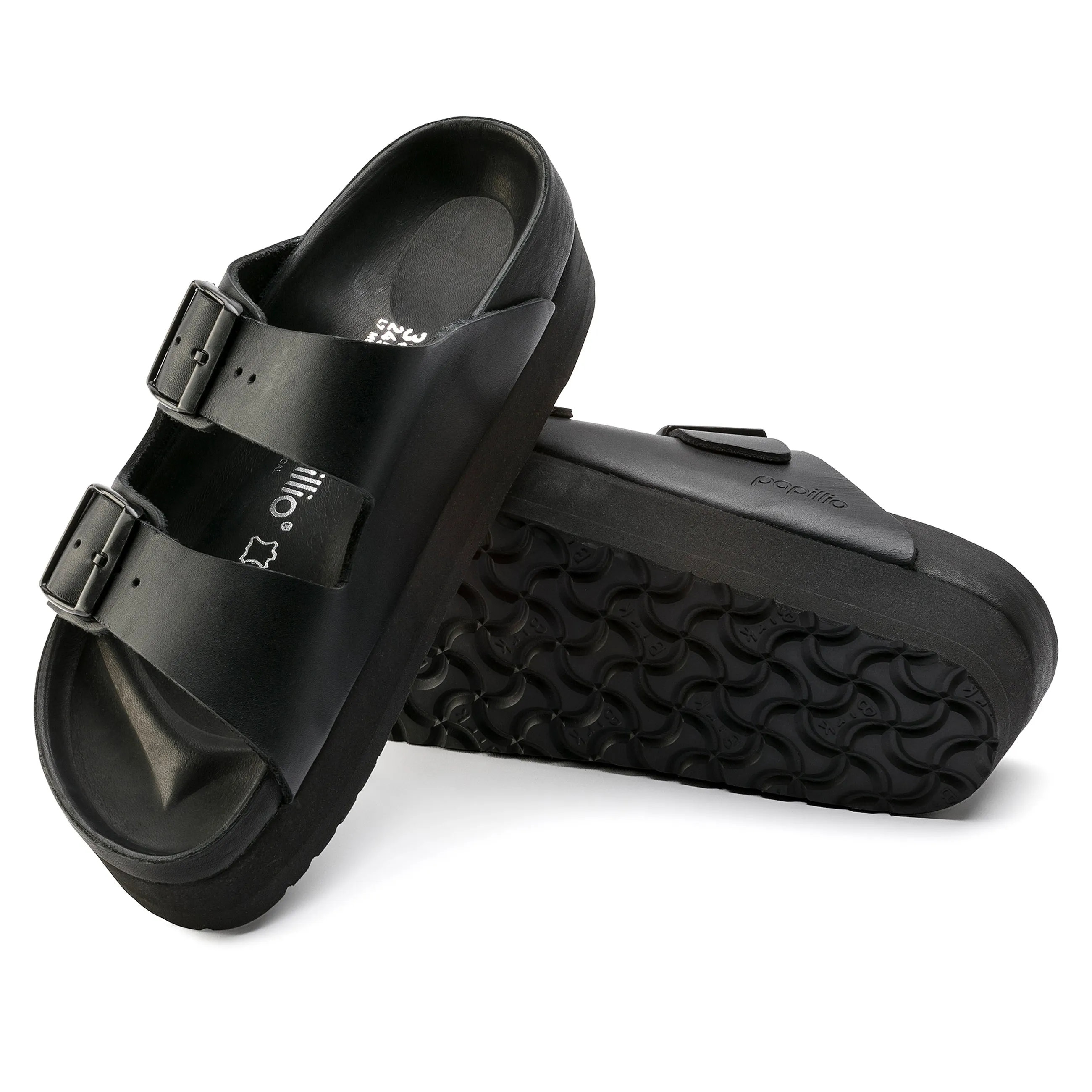 Arizona Exquisite Platform Black Natural Leather