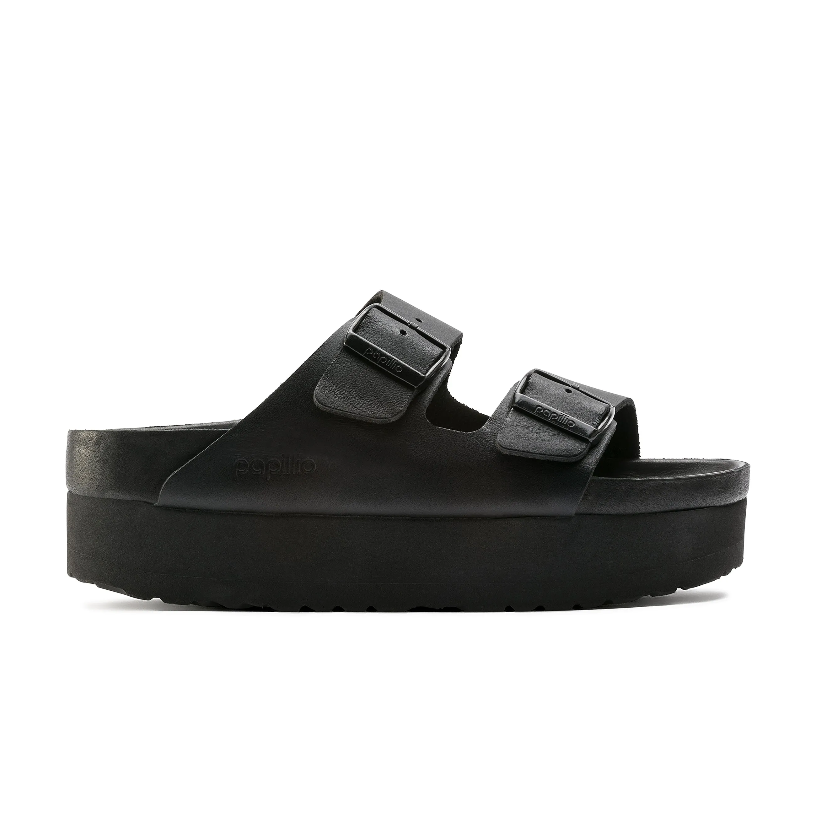 Arizona Exquisite Platform Black Natural Leather