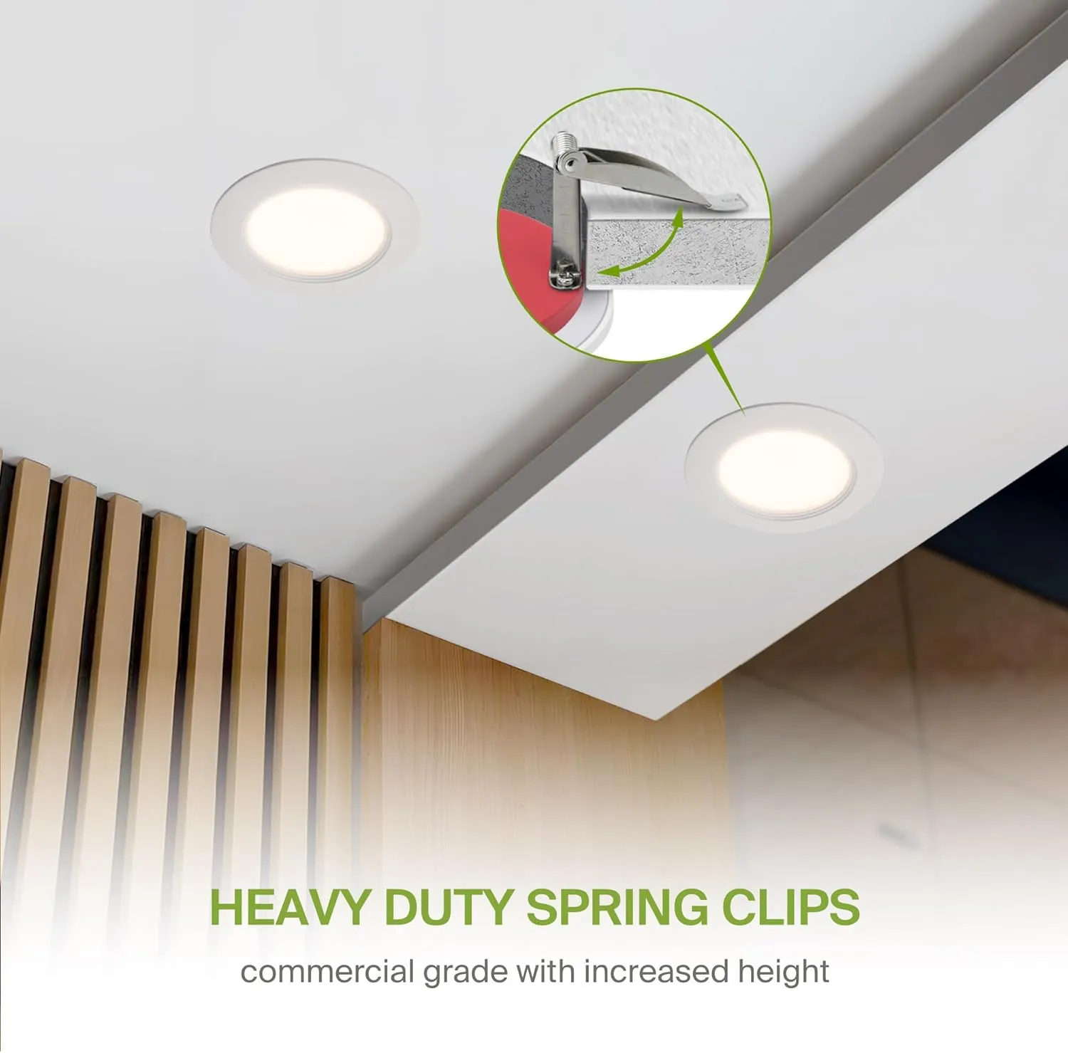 ASD Fire Rated Recessed Light 4 Inch, 12W 120-277V, Round Mini Panel Baffle Trim, 5 CCT 2700K/3000K/3500K/4000K/5000K, Dimmable Canless Commercial LED Downlight, Wet and IC Rated, Air Tight, ETL