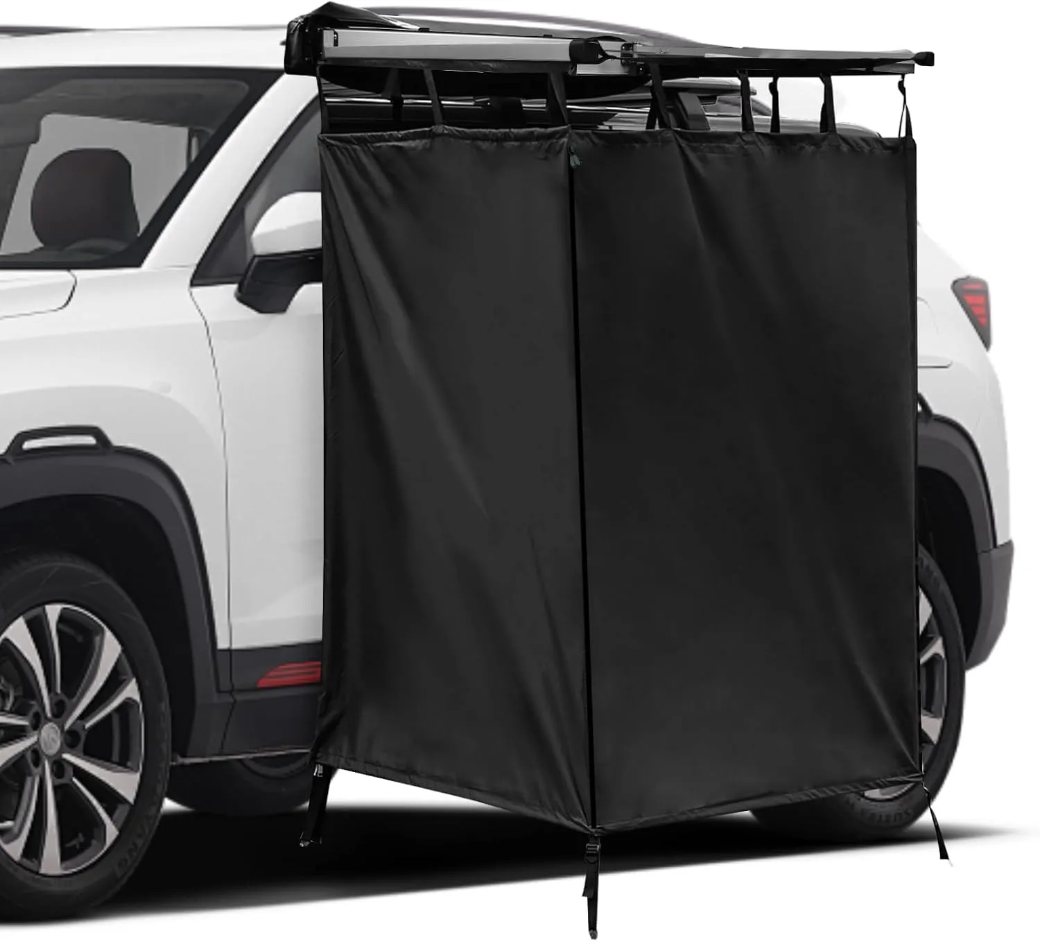 Awning Shower Tent Car Outdoor Portable Camping Shower Tent Car Side Shower Room Privacy Shelter Restroom Vehicle Side Shower Bathroom for RV, Van, Truck, Waterproof