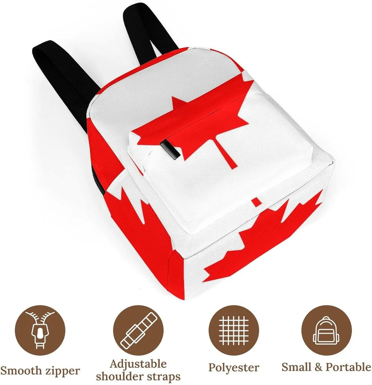 Backpack Canadian Canada Flag Purse for Women, Travel, Work