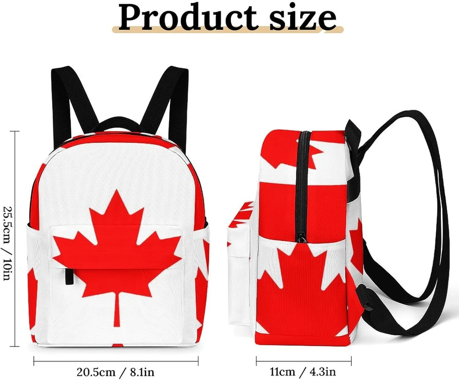 Backpack Canadian Canada Flag Purse for Women, Travel, Work
