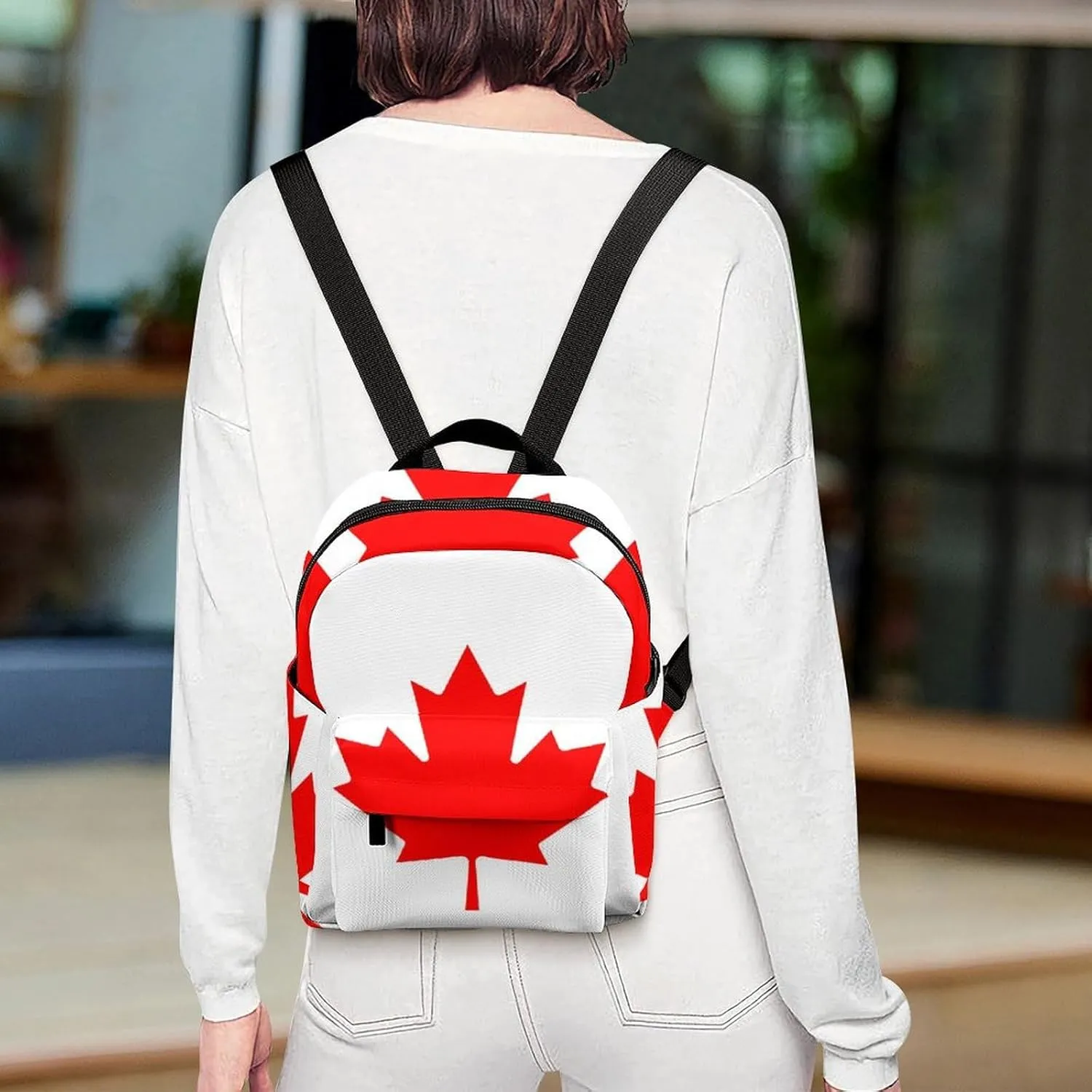 Backpack Canadian Canada Flag Purse for Women, Travel, Work