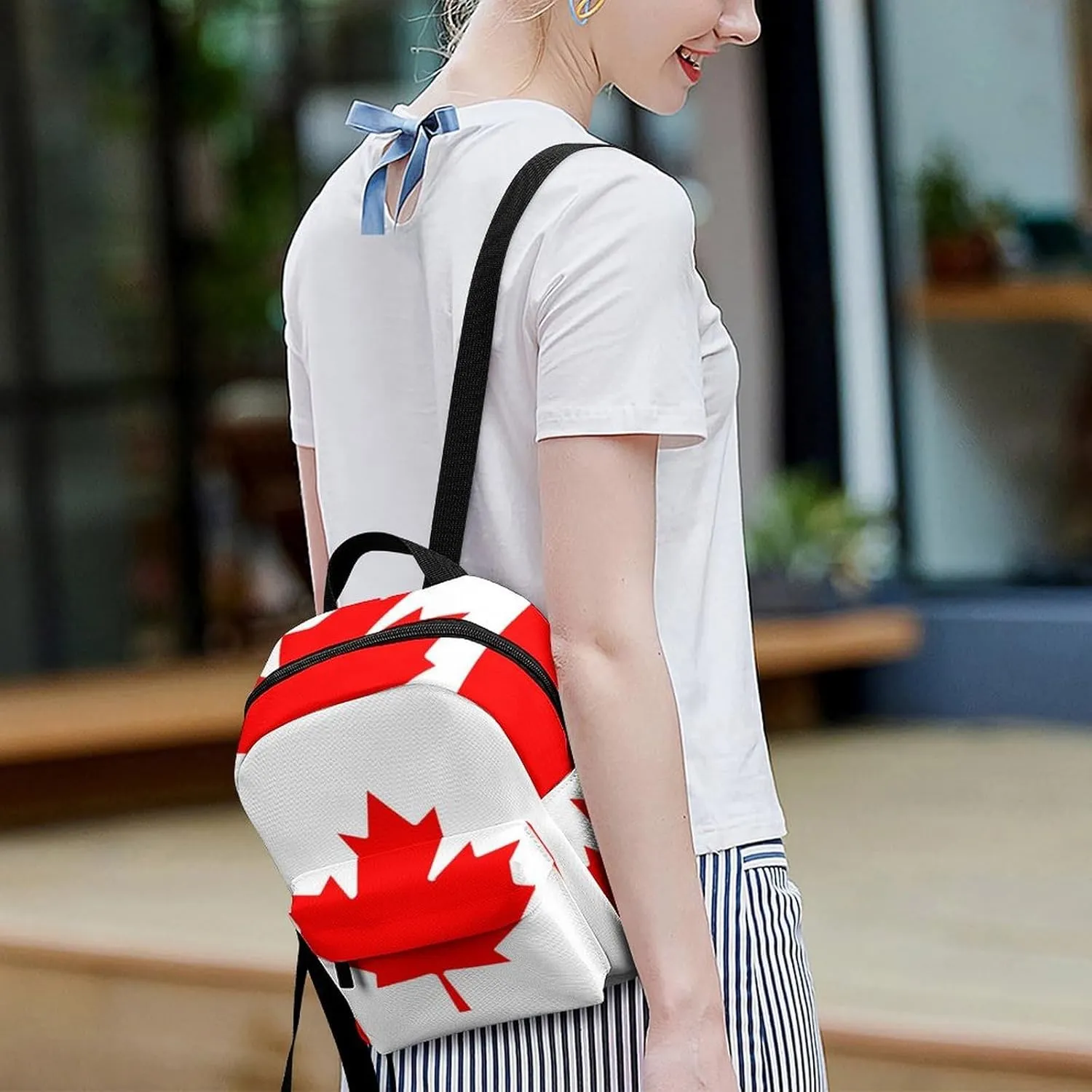 Backpack Canadian Canada Flag Purse for Women, Travel, Work