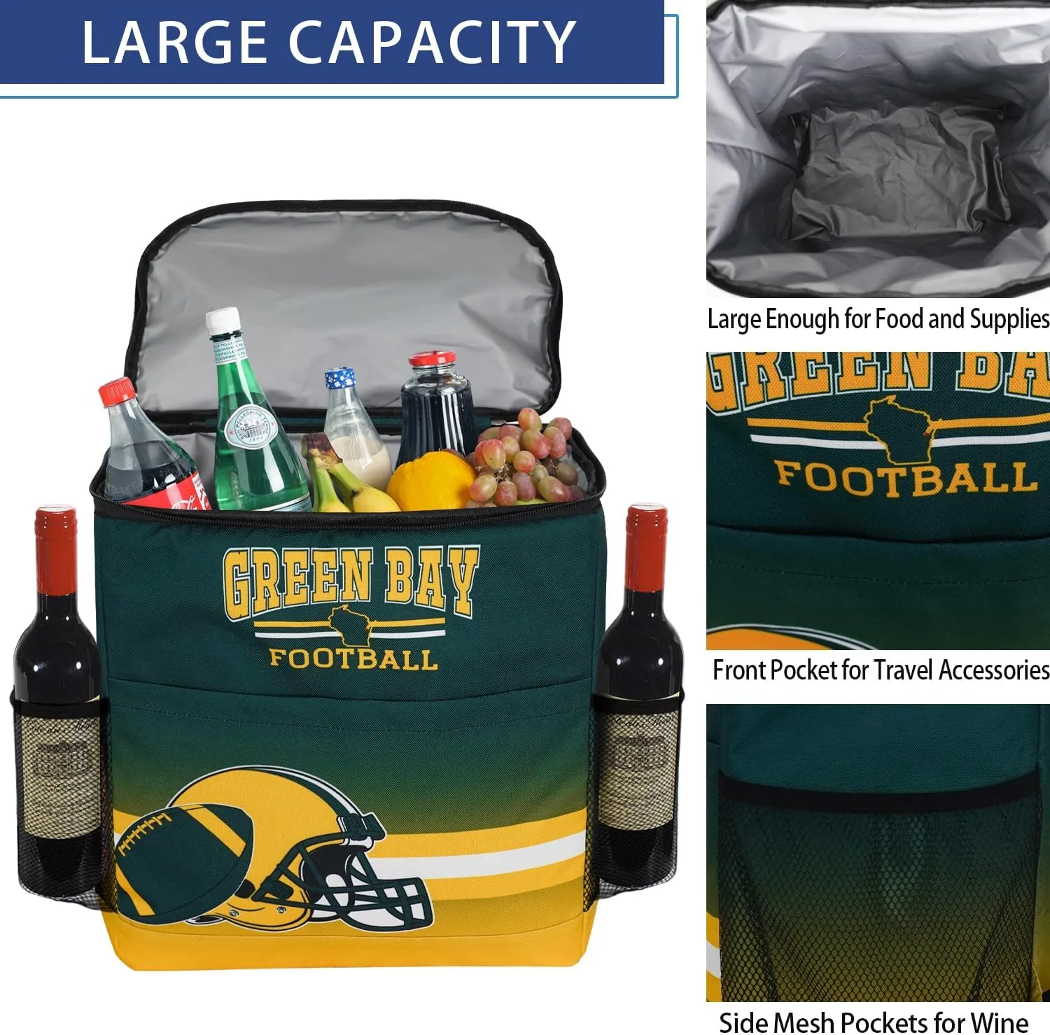 Backpack Cooler for Men - 30 Cans Beer Cooler Bag - Soft Backpack Cooler Insulated Waterproof Leak Proof