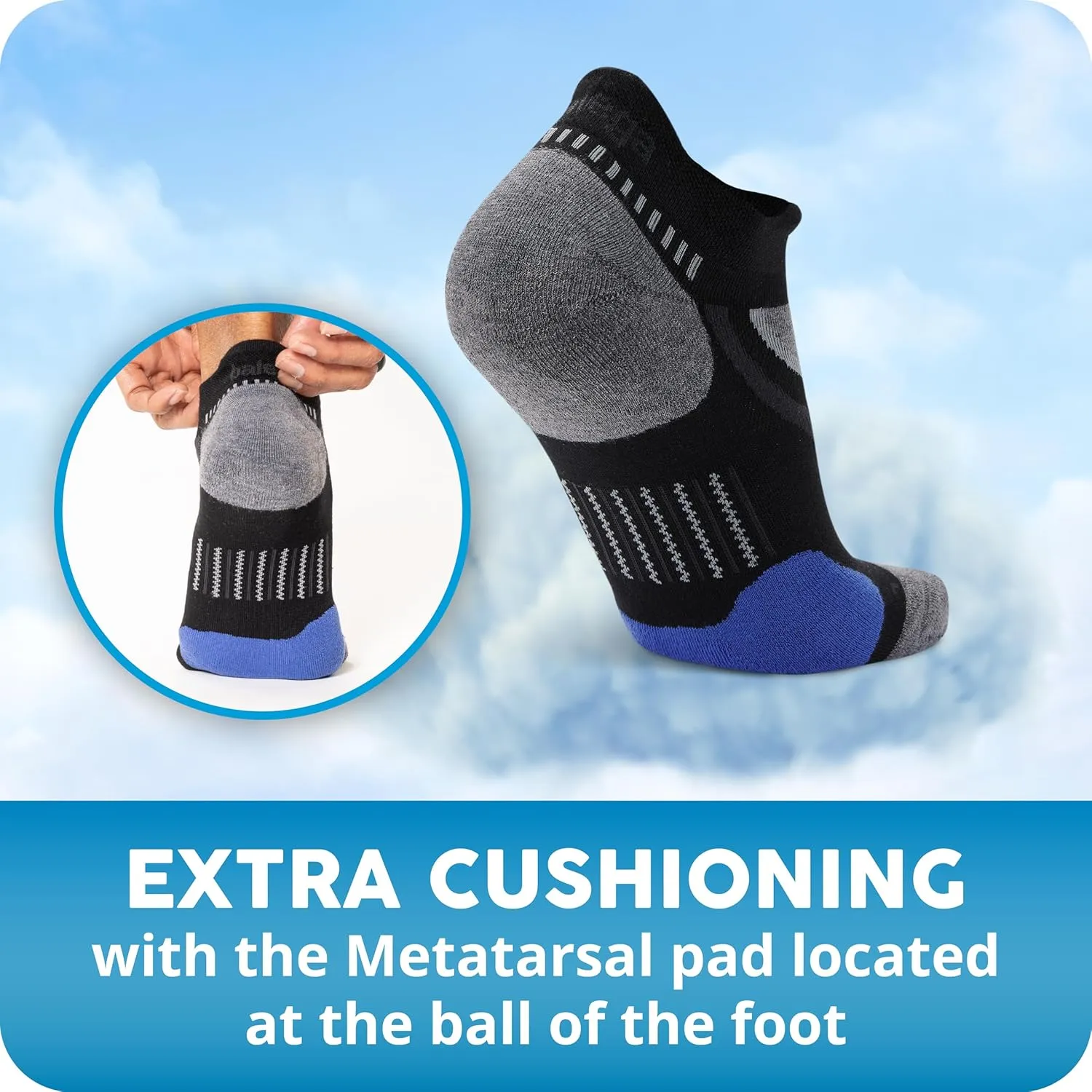 Balega UltraGlide Friction-Free No-Show Running Socks for Men and Women (1 Pair)