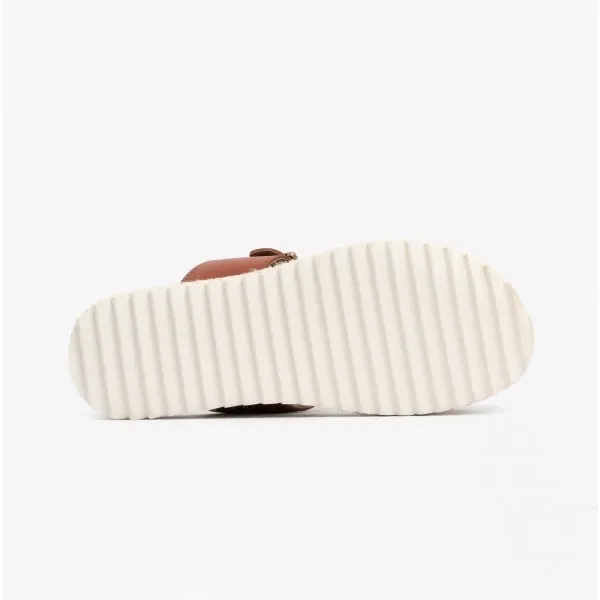 Barbour AMELDA Womens Leather Mule Sandals Tan
