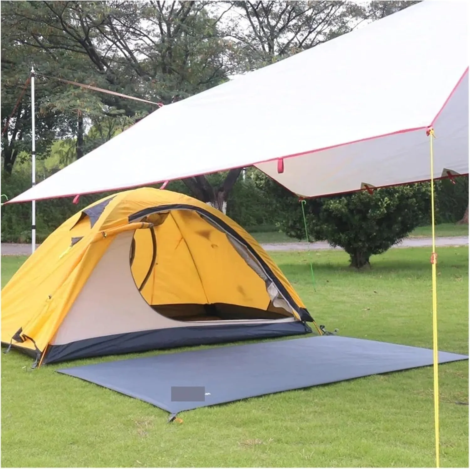 Beach Mat Camping Tarp Thicken Picnic Mat Durable Beach Pad Multifunctional Tent Footprint Sun Canopy Ground Sheet Hiking Fashionable (Color : L for 3 Person)